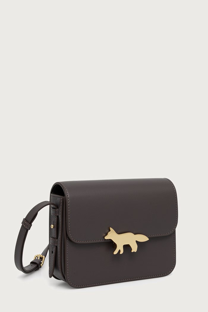 Maison Kitsuné Edie torebka crossbody damska skórzana QU05170LR0001 brązowy SS26