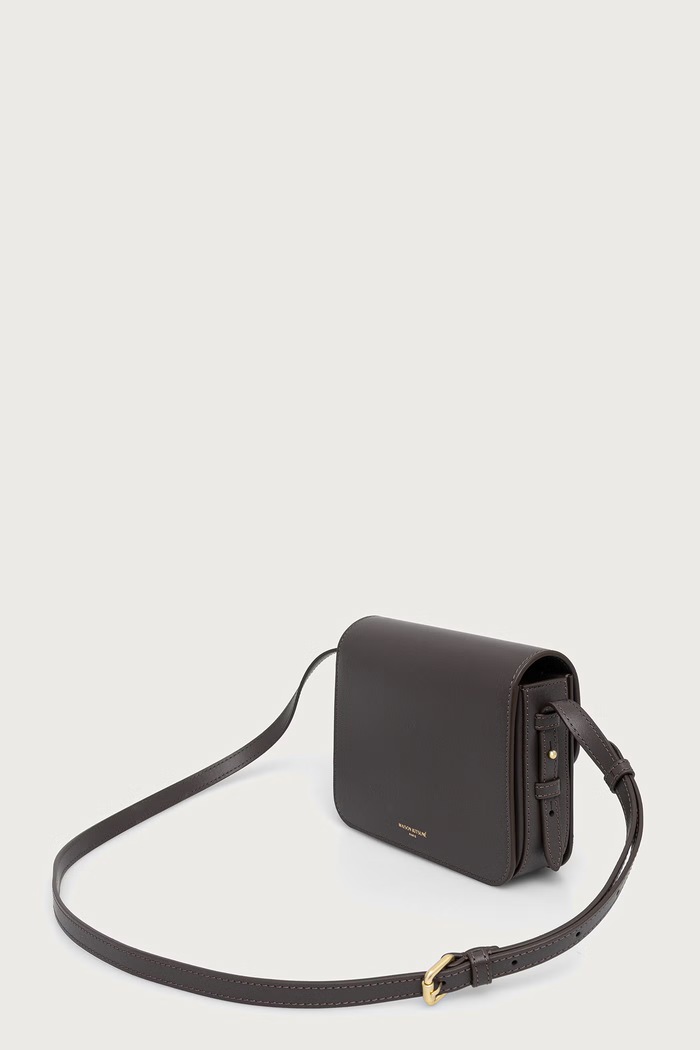 Akcesoria Maison Kitsuné Edie torebka crossbody damska skórzana QU05170LR0001 brązowy