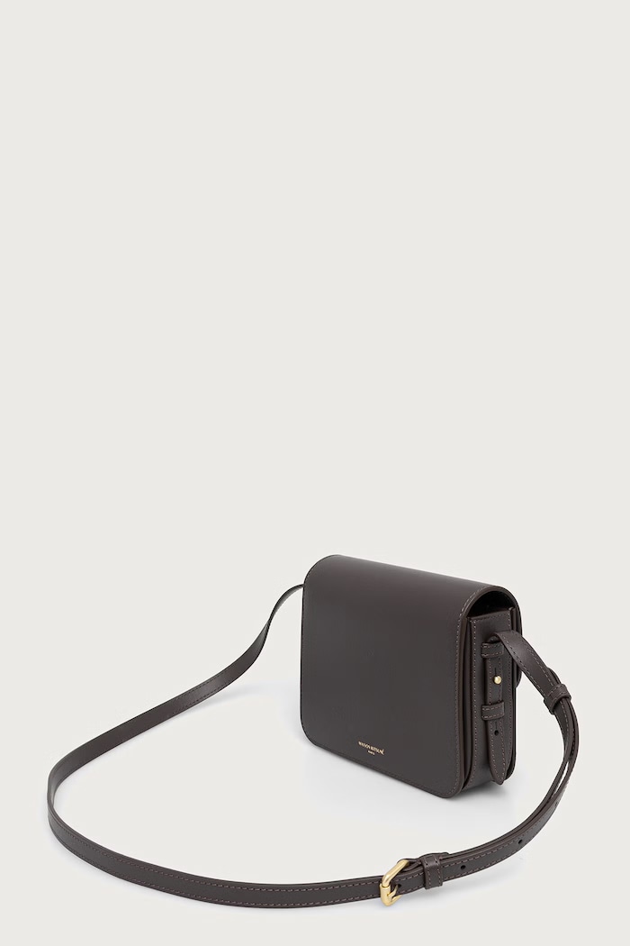 Akcesoria Maison Kitsuné Edie torebka crossbody damska skórzana QU05170LR0001 brązowy