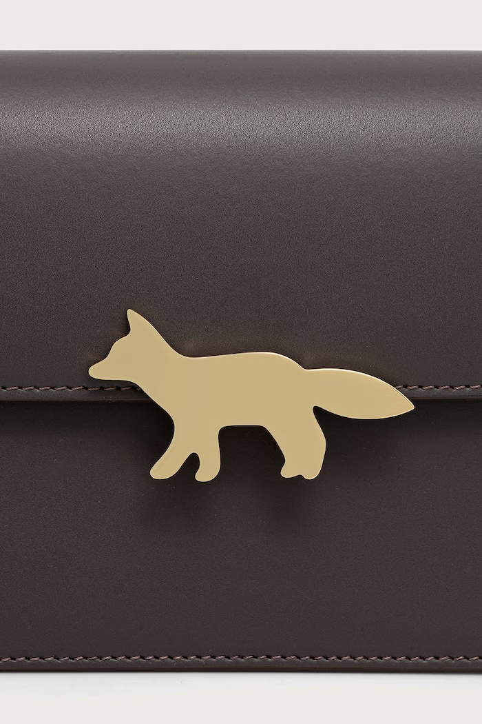 Maison Kitsuné Edie torebka crossbody damska skórzana brązowy QU05170LR0001