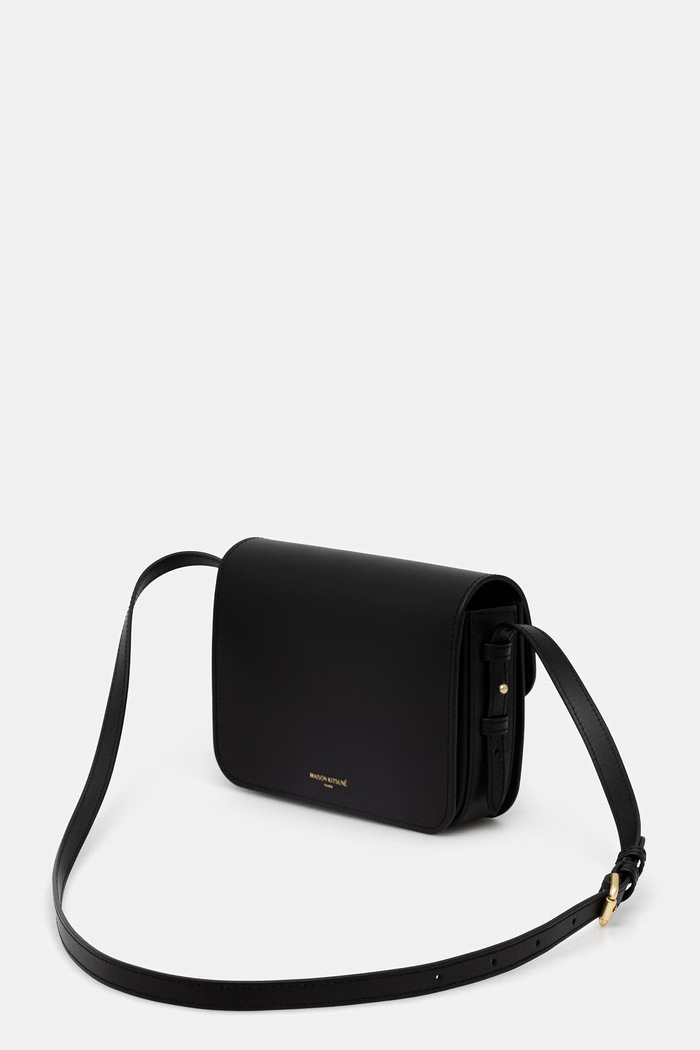 Accessori Maison Kitsuné Edie borsa a tracolla da donna in pelle QU05170LR0001 nero