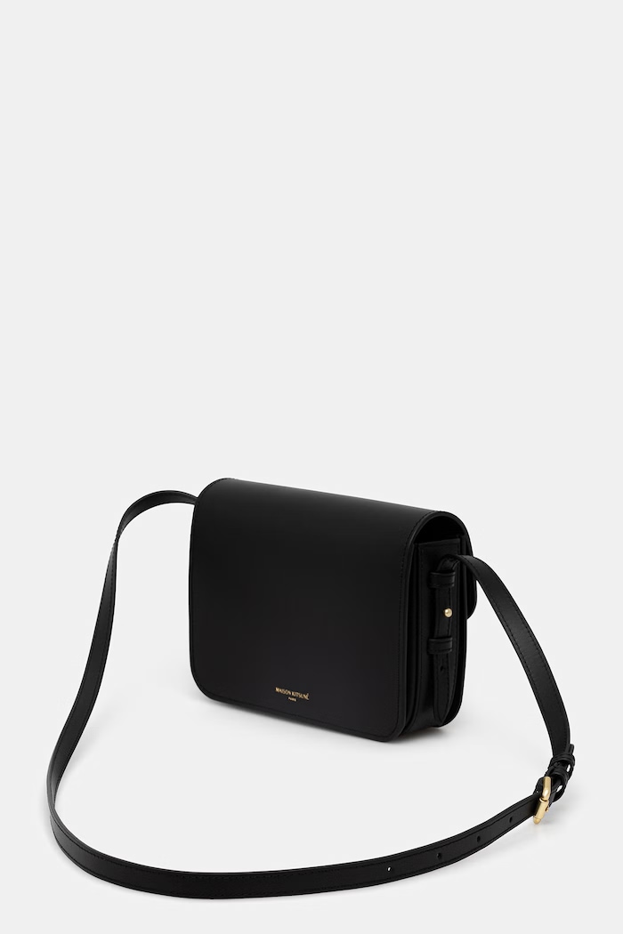 Accessori Maison Kitsuné Edie borsa a tracolla da donna in pelle QU05170LR0001 nero