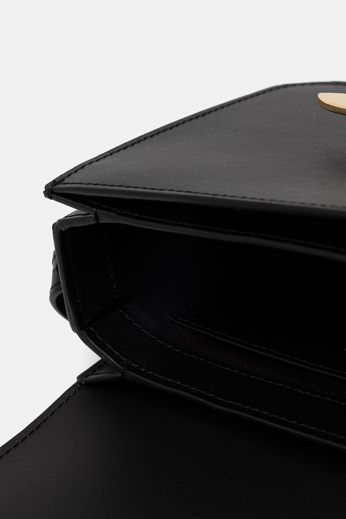 Maison Kitsuné Edie borsa a tracolla da donna in pelle QU05170LR0001 nero