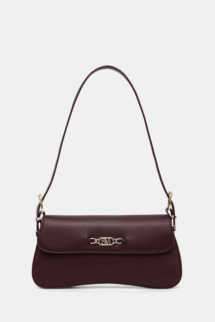 Steve Madden geantă baguette pentru femei, cu imitație de piele Balicent burgundia SM13002287