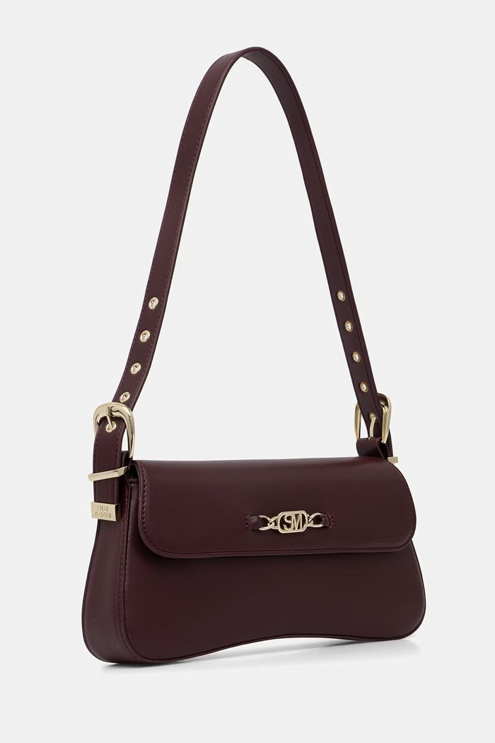 Steve Madden geantă baguette pentru femei, cu imitație de piele Balicent SM13002287 burgundia SS26