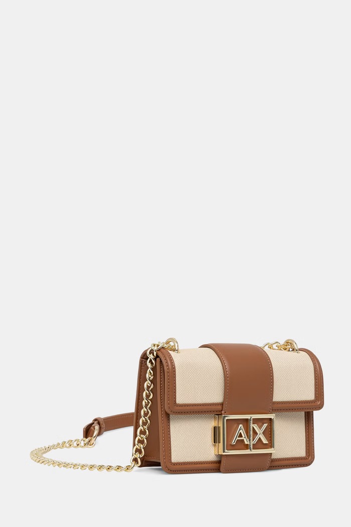 Armani Exchange crossbody kabelka dámska z imitácie kože XW000071.AF22570 hnedá SS26