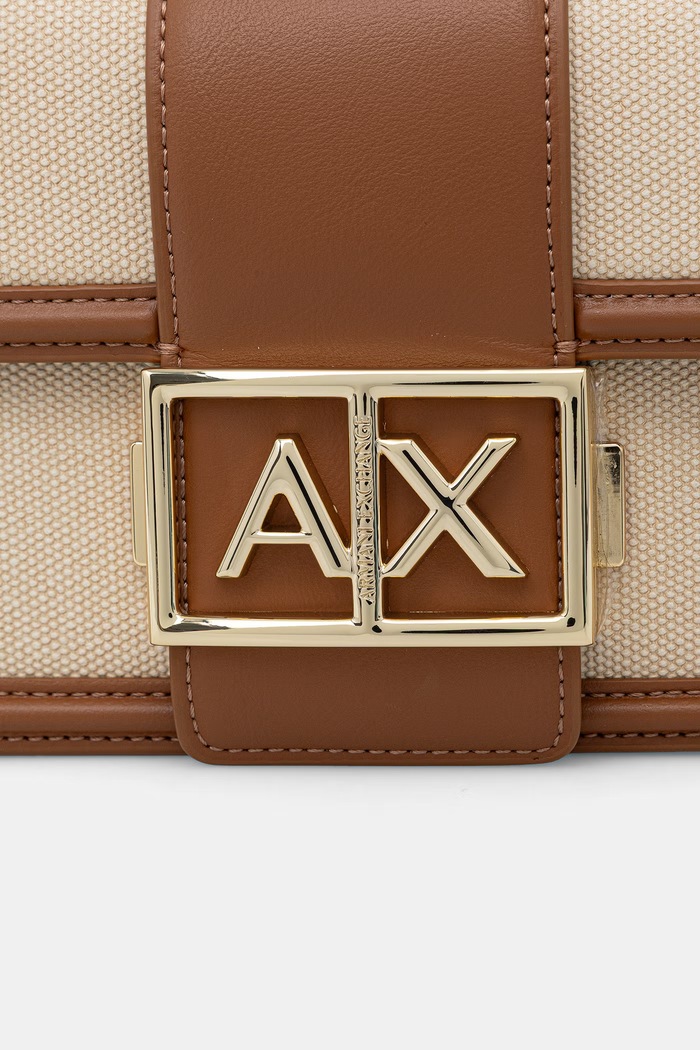 Armani Exchange crossbody kabelka dámska z imitácie kože hnedá XW000071.AF22570