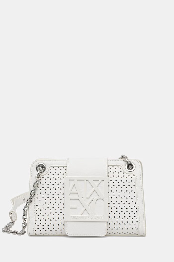 Kabelka Armani Exchange jednofarebný biela XW000281.AF22626