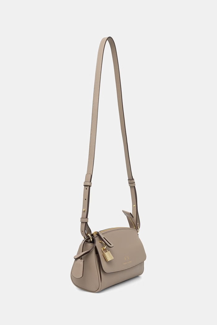 Armani Exchange listová kabelka dámska z imitácie kože XW000304.AF12040. béžová SS26