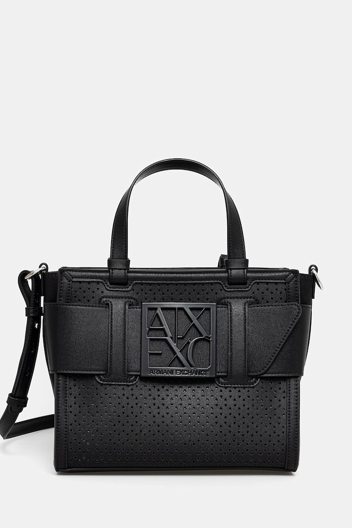 Armani Exchange crossbody kabelka dámska z imitácie kože jednofarebný čierna XW000392.AF22626