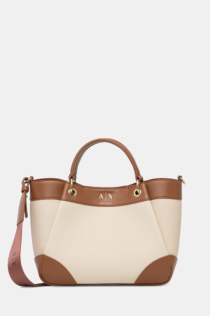 Armani Exchange geantă crossbody pentru femei bej XW000393.AF22518