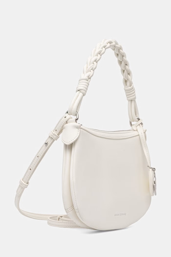 Armani Exchange crossbody kabelka dámska z imitácie kože XW002228.AF21428 biela SS26