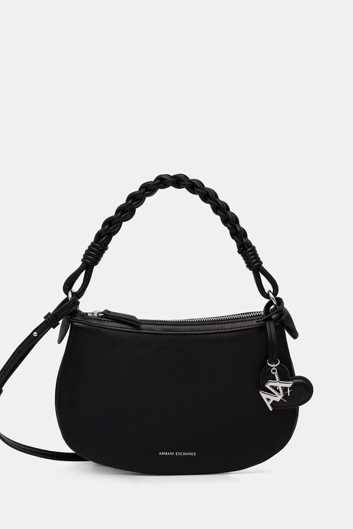 Armani Exchange torebka crossbody damska z imitacji skóry czarny XW002228.AF21428