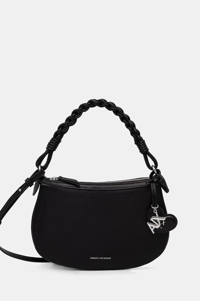 Armani Exchange torebka crossbody damska z imitacji skóry czarny XW002228.AF21428