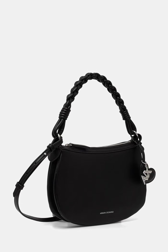 Armani Exchange torebka crossbody damska z imitacji skóry XW002228.AF21428 czarny SS26