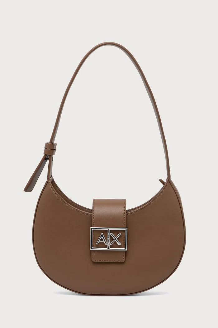 Armani Exchange Torebka hobo damska z imitacji skóry beżowy XW002565.AF12039