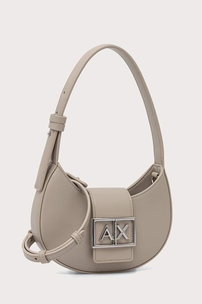 Armani Exchange Torebka crossbody damska z imitacji skóry XW002566.AF12039 beżowy SS26