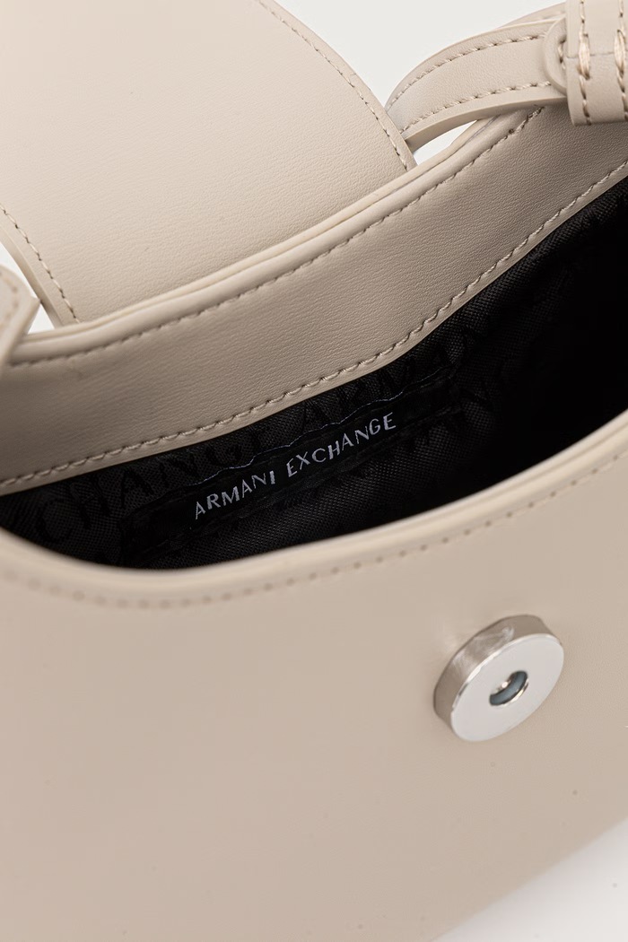 Torebka crossbody damska z imitacji skóry Armani Exchange beżowy XW002566.AF12039