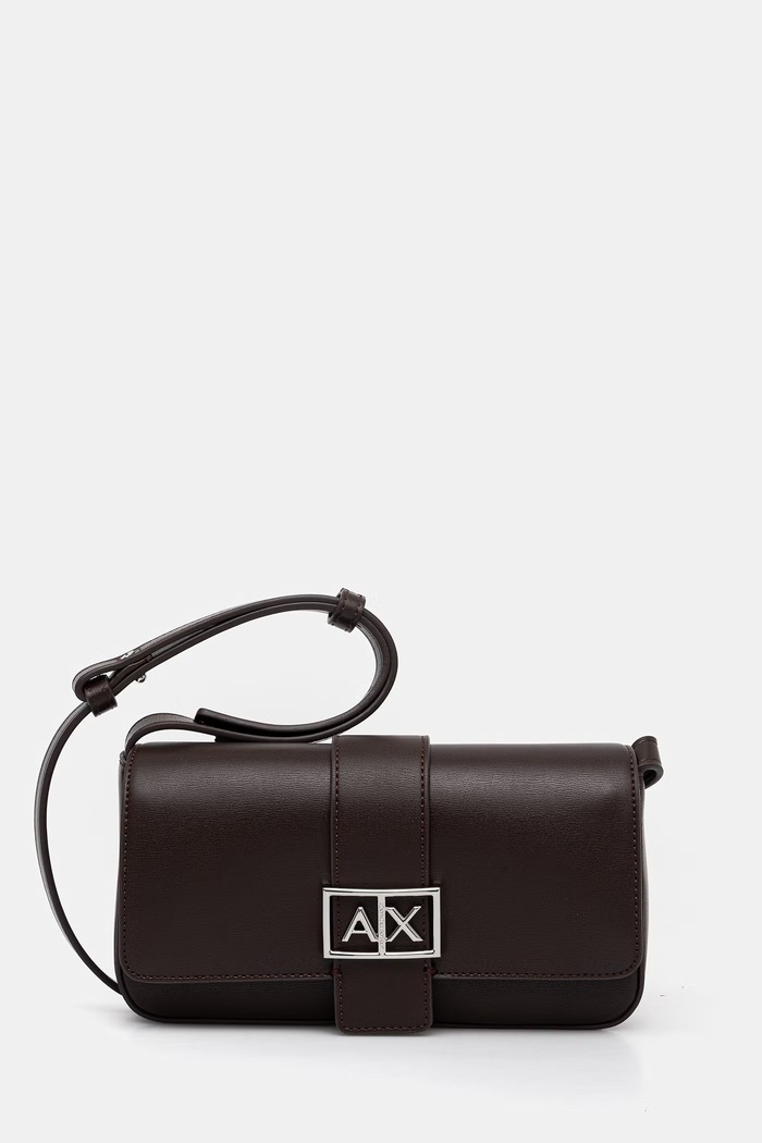 Kabelka Armani Exchange imitácia kože hnedá XW002567.AF12039