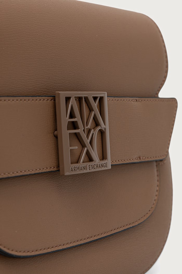 Armani Exchange crossbody torbica ženska iz umetnega usnja rjava XW002588.AF13672