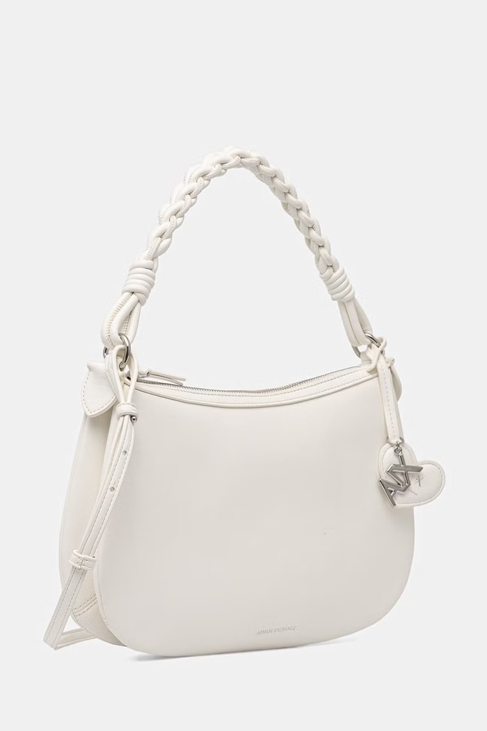 Armani Exchange kabelka dámska z imitácie kože XW002593.AF21428 biela SS26