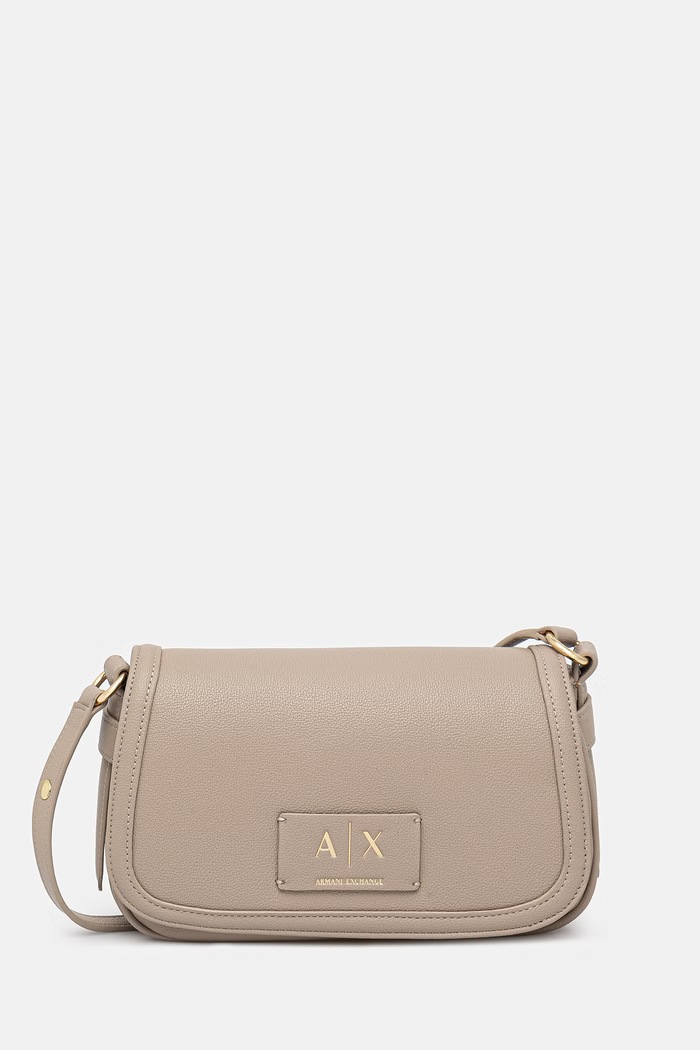 Kabelka Armani Exchange jednofarebný béžová XW002596.AF22649