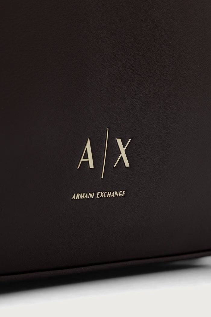 Armani Exchange tote torba ženska iz umetnega usnja rjava XW002603.AF19902