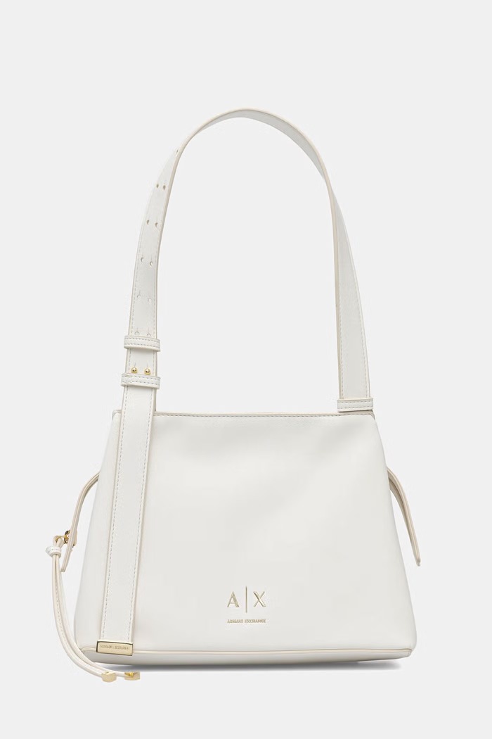 Armani Exchange kabelka dámska z imitácie kože imitácia kože biela XW002604.AF19902