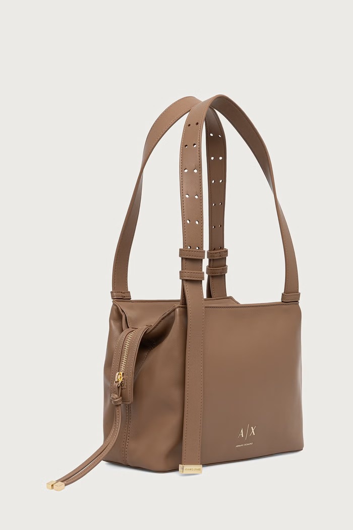 Armani Exchange Torebka damska z imitacji skóry XW002604.AF19902 beżowy SS26
