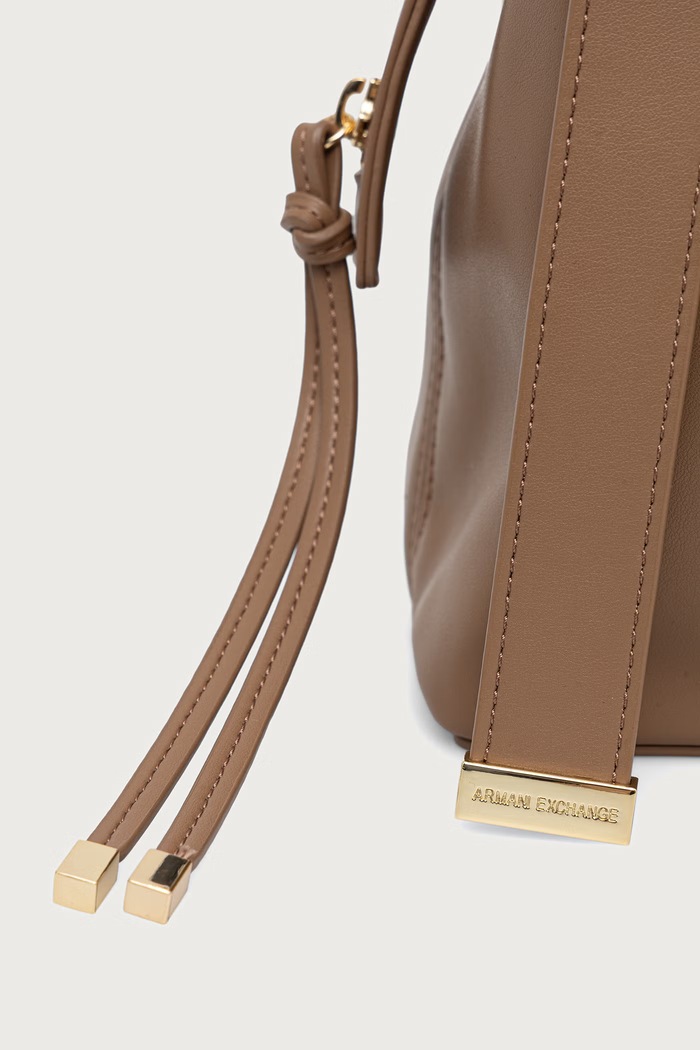 Torebka damska z imitacji skóry Armani Exchange XW002604.AF19902 beżowy