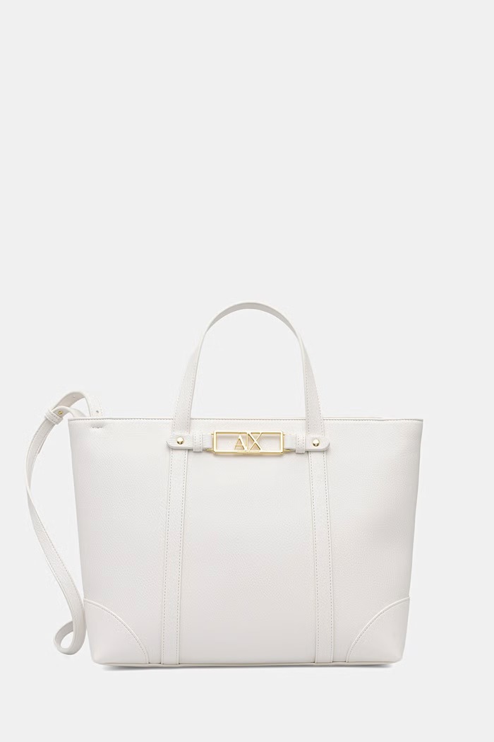 Armani Exchange kabelka typu shopper dámska z imitácie kože imitácia kože biela XW002609.AF15632