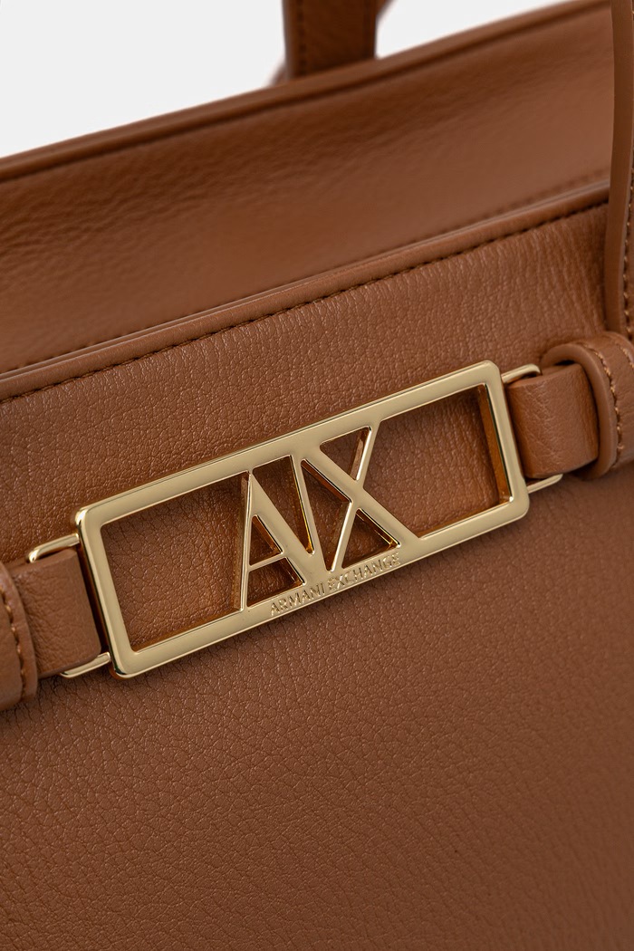 Armani Exchange dámska kabelka typu shopper z imitácie kože hnedá XW002609.AF15632