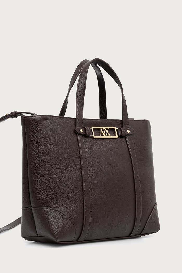 Armani Exchange geantă shopper pentru femei cu imitație de piele XW002609.AF15632 maro SS26