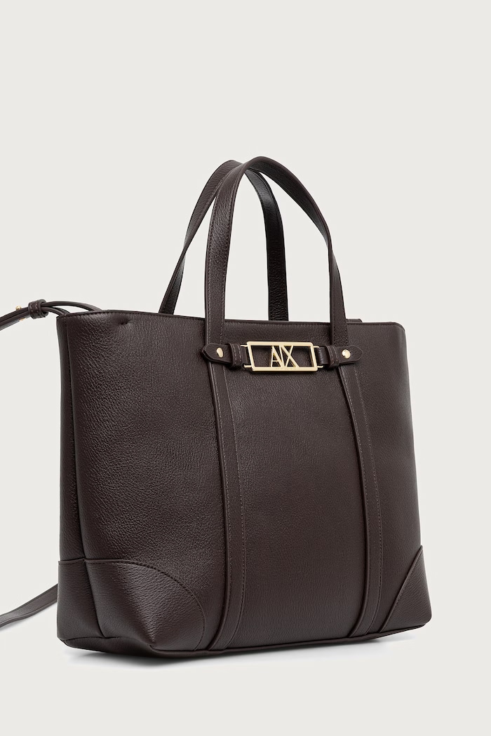 Armani Exchange geantă shopper pentru femei cu imitație de piele XW002609.AF15632 maro SS26