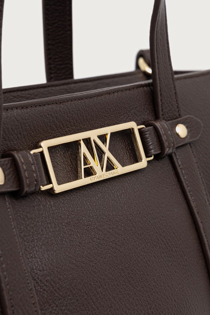Armani Exchange geantă shopper pentru femei cu imitație de piele maro XW002609.AF15632