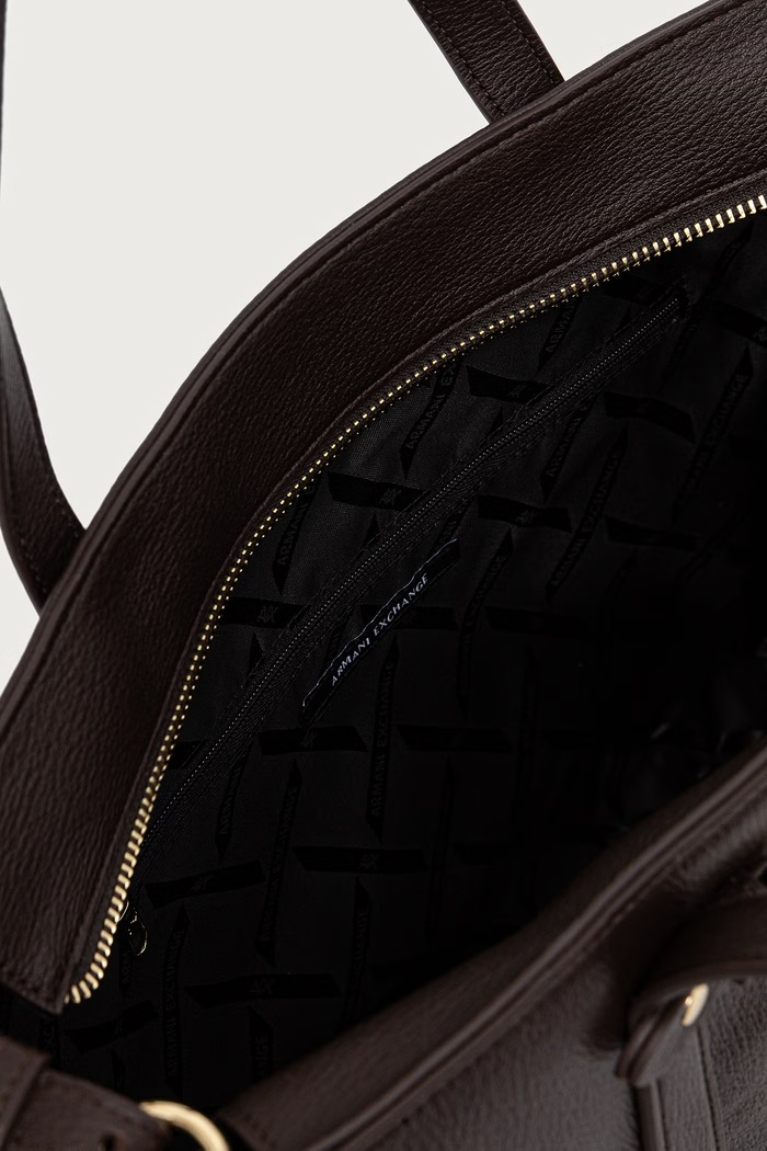 Armani Exchange geantă shopper pentru femei cu imitație de piele XW002609.AF15632 maro
