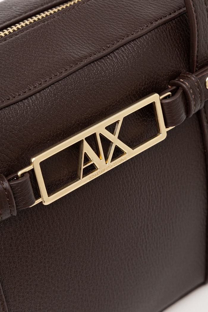 Armani Exchange crossbody kabelka dámská z imitace kůže hnědá XW002610.AF15632