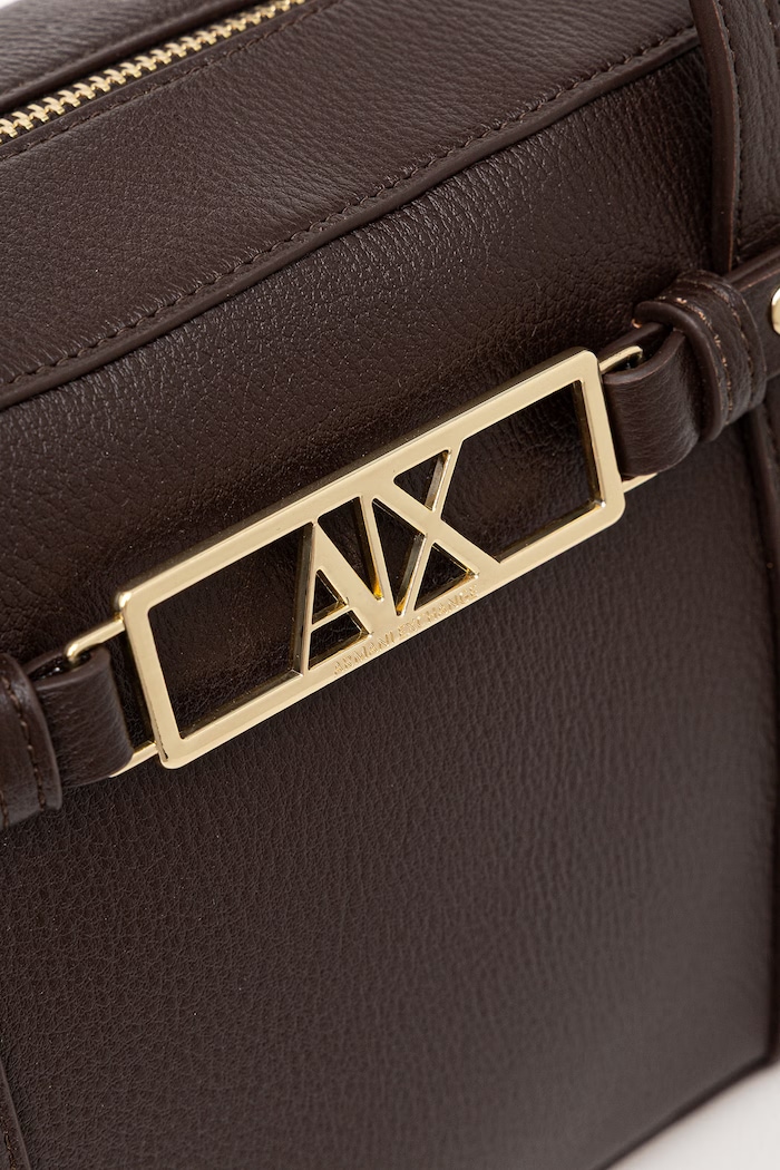 Armani Exchange crossbody kabelka dámská z imitace kůže hnědá XW002610.AF15632