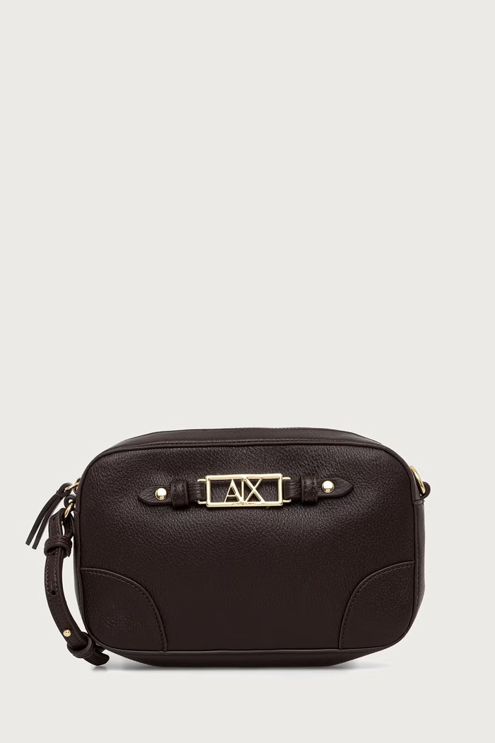 Armani Exchange crossbody kabelka dámská z imitace kůže hnědá XW002612.AF15632