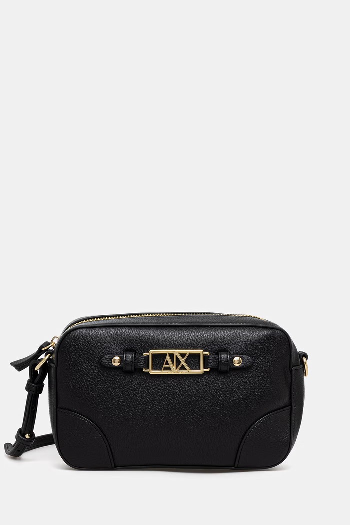 Armani Exchange crossbody kabelka dámska z imitácie kože jednofarebný čierna XW002612.AF15632