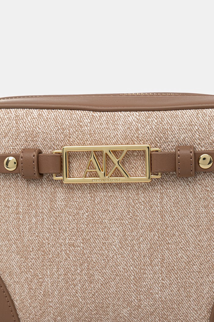 Akcesoria Armani Exchange torebka crossbody damska z imitacji skóry XW002612.AF22685 beżowy
