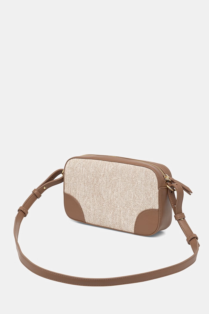 Armani Exchange torebka crossbody damska z imitacji skóry beżowy XW002612.AF22685