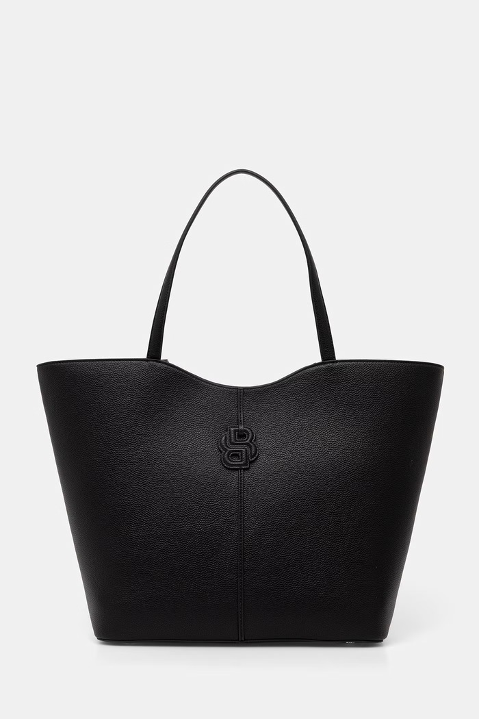 BOSS torebka shopper damska z imitacji skóry Anett New BIG Tote czarny 50563158
