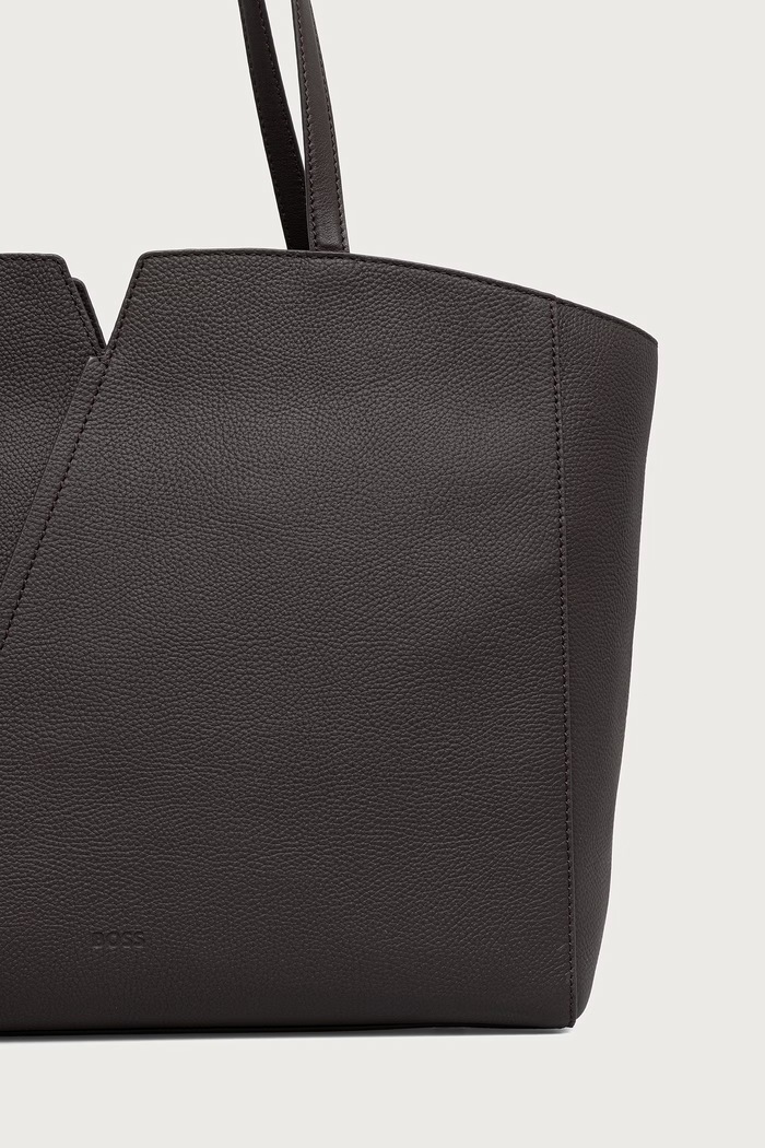 Dodaci BOSS Shopper torba za žene kožna BOSS REVERS TOTE 50563229 smeđa