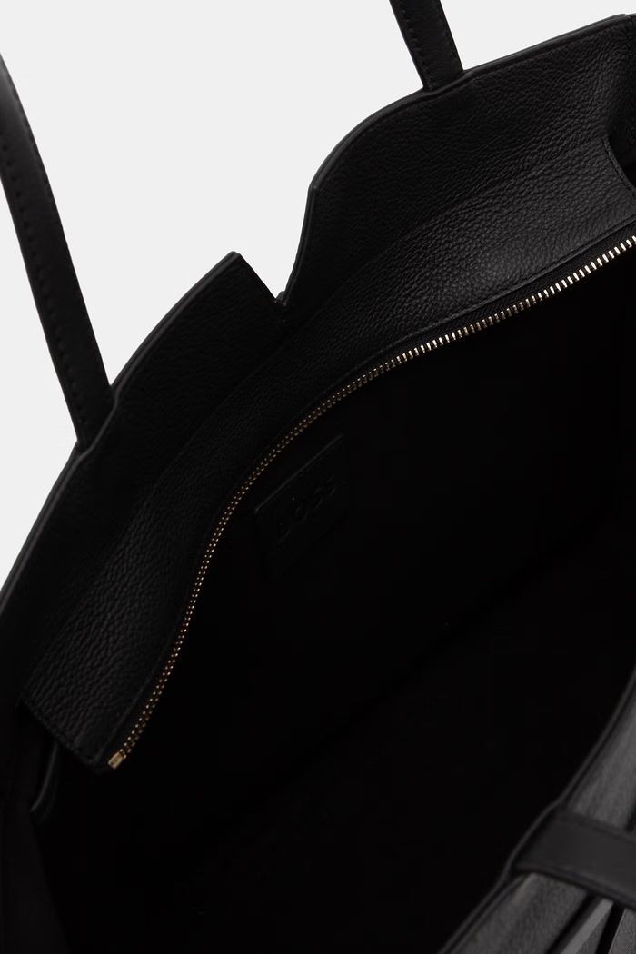 BOSS geantă shopper pentru femei din piele BOSS REVERS TOTE 50563229 negru