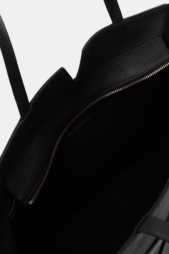 BOSS geantă shopper pentru femei din piele BOSS REVERS TOTE 50563229 negru
