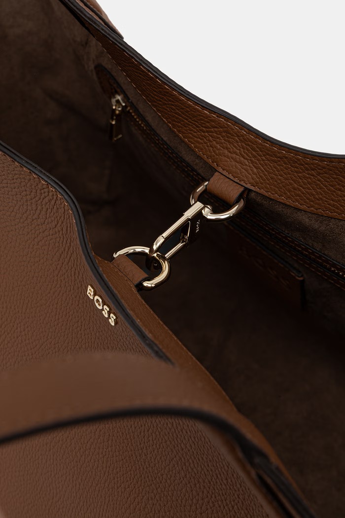 BOSS geantă pentru femei, din piele Lenah New Tote maro 50563395
