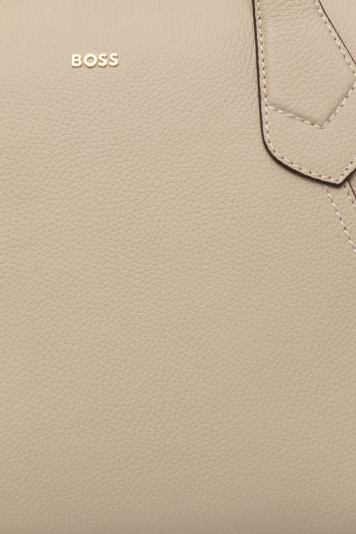 BOSS tote bag pentru femei, cu imitație de piele Lenah Zip Tote M bej 50563396