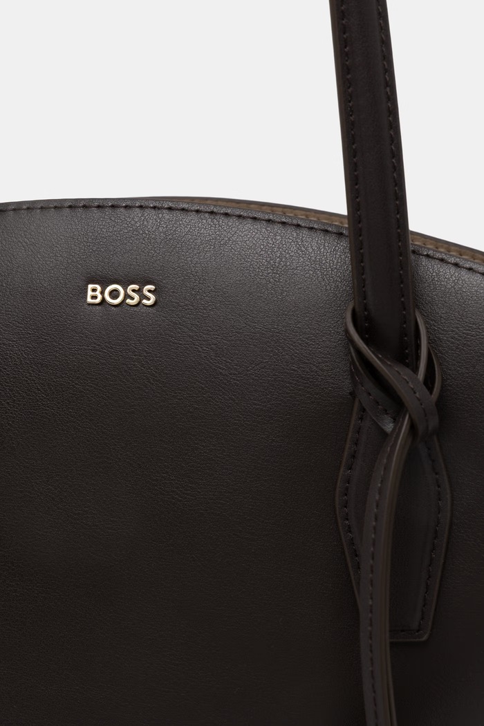 BOSS nákupní taška dámská kožená NUMAH Chapelier Tote hnědá 50563842