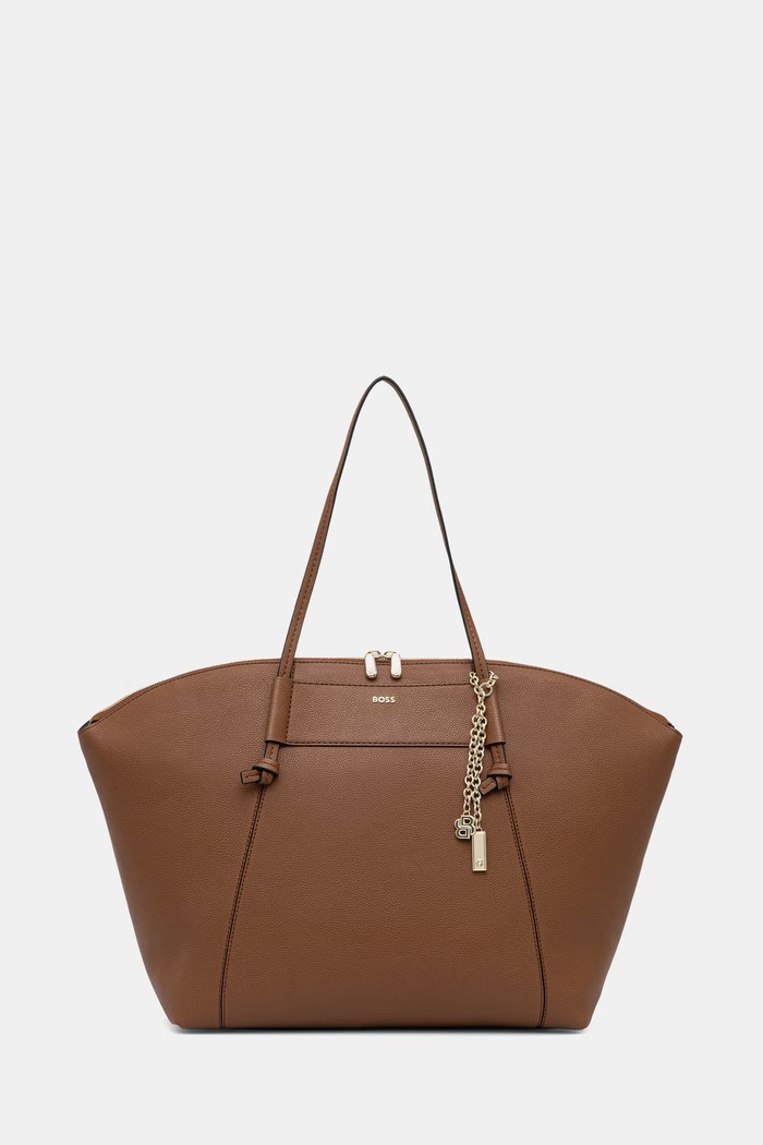 BOSS geantă shopper pentru femei, cu imitație de piele SALLEY TOTE maro 50563298